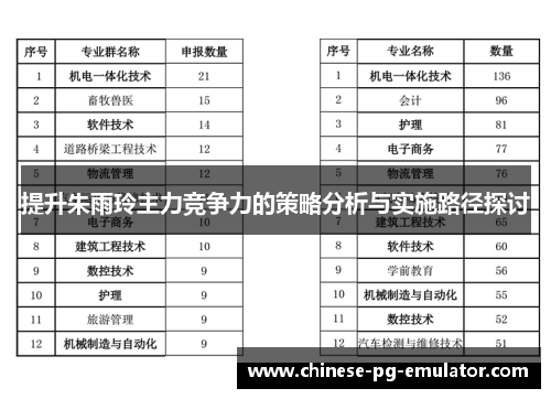 提升朱雨玲主力竞争力的策略分析与实施路径探讨